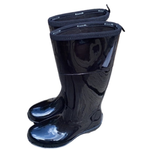 Kamik tall boots black rain size 6 NEW - Picture 9 of 9